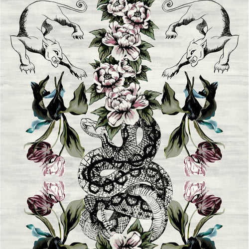 #haze Pardus Toile Wallpaper in Haze by The Vale London