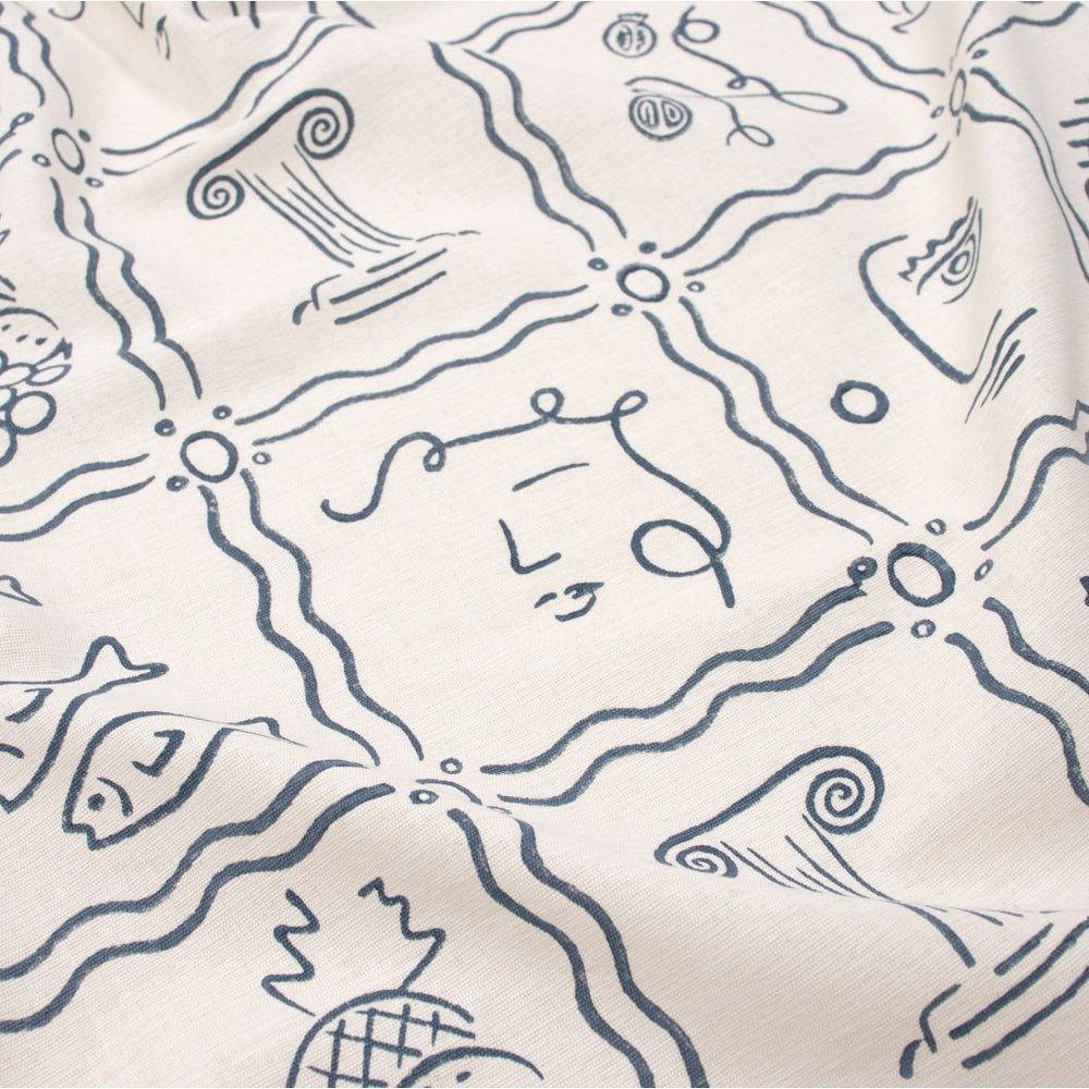 #sky Roman Holiday fabric in Sky by The Vale London
