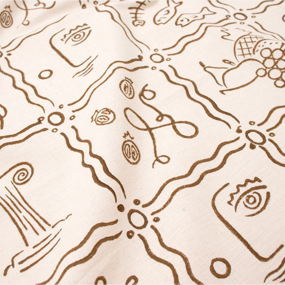 #ochre Roman Holiday fabric in Ochre by The Vale London