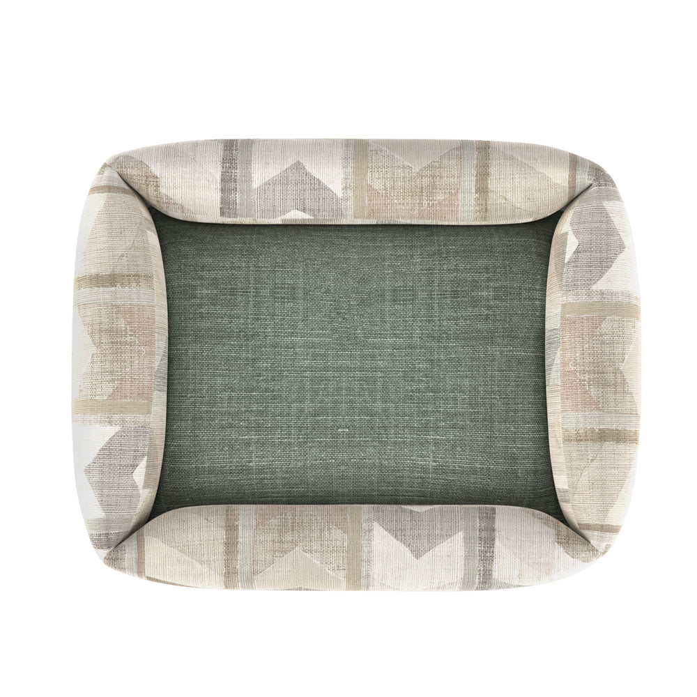 #timelesslinensage Sagitta Pooch Pad - Nougat with Timeless Linen Sage inner fabric by The Vale London