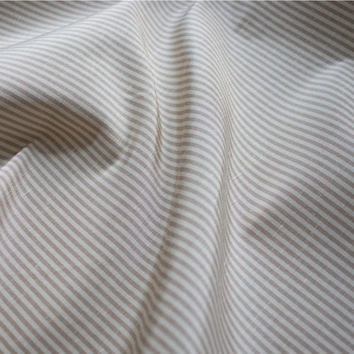 #nougat Sloane Stripe fabric in Nougat by The Vale London