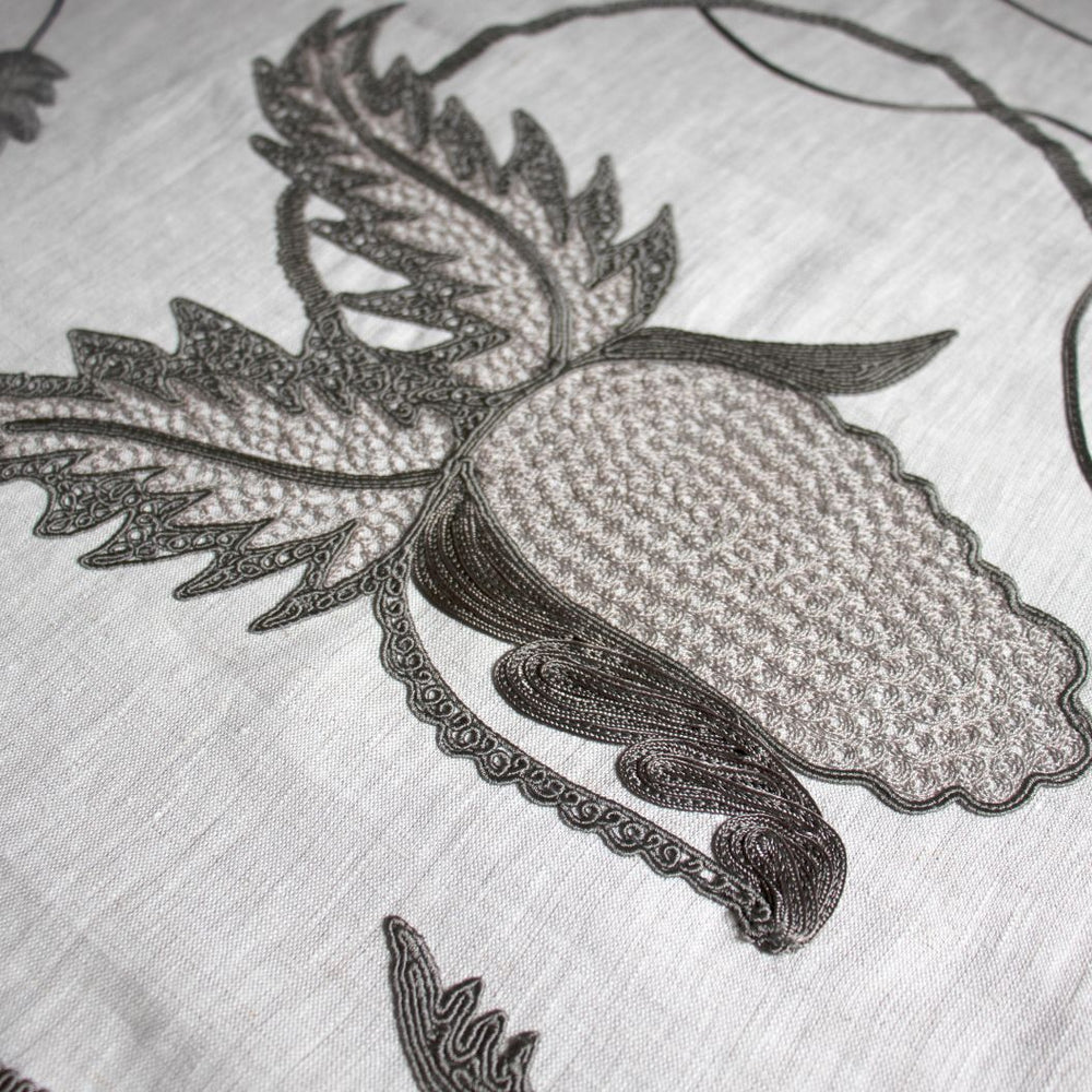 #olive Sugarbush fabric in Olive by The Vale London