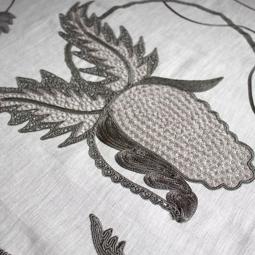 #olive Sugarbush fabric in Olive by The Vale London