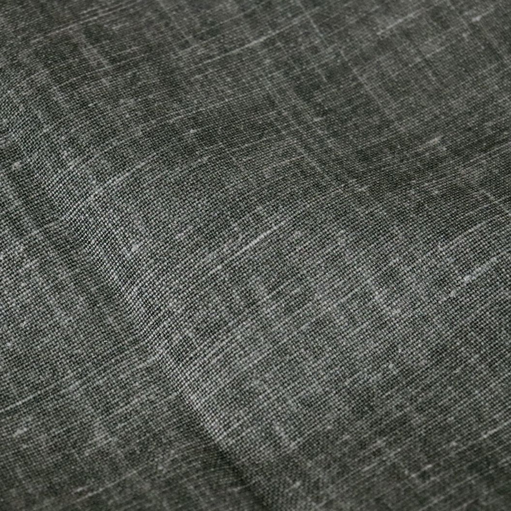 #darkolive Timeless Linen fabric in Dark Olive by The Vale London, alternate view