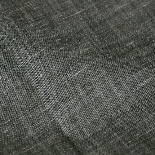 #darkolive Timeless Linen fabric in Dark Olive by The Vale London, alternate view