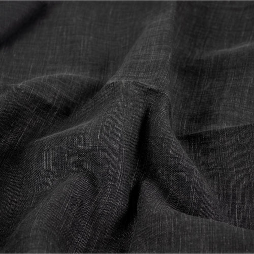 #charcoal Timeless Linen fabric in Charcoal by The Vale London