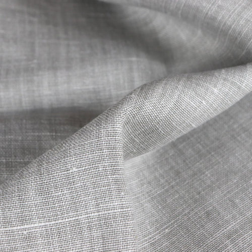 #silver Timeless Linen fabric in Silver by The Vale London, alternate view