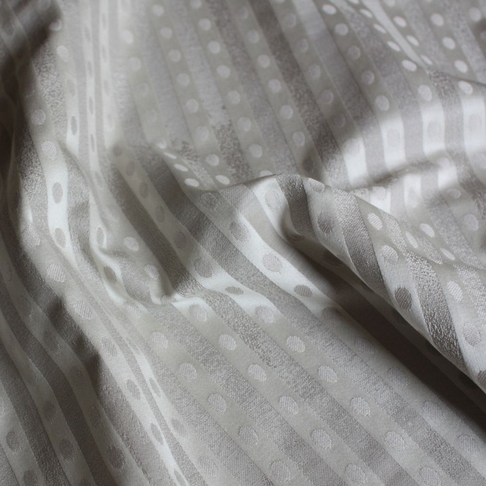 #silver Vale Stripe fabric in Silver by The Vale London